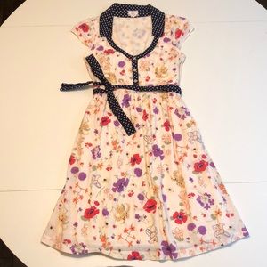 Anthropologie Viola floral short sleeve dress